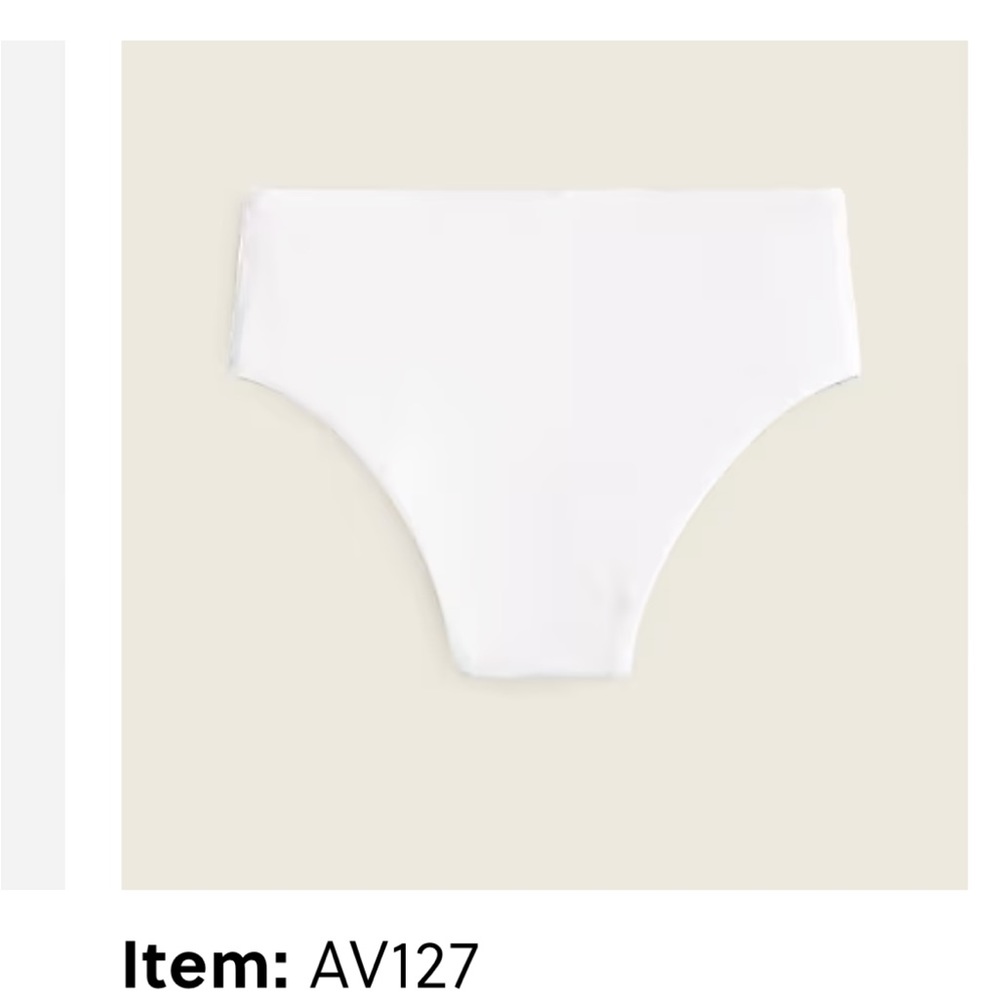 J Crew High-cut waist bikini bottom